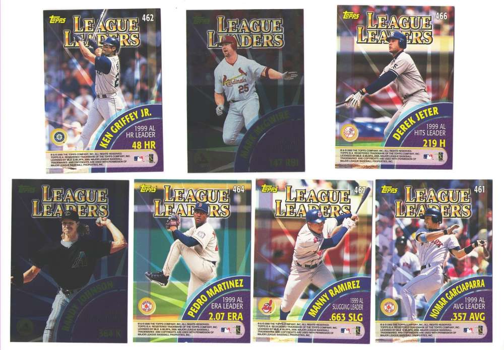 2000 Topps - League Leaders 7 cards subset