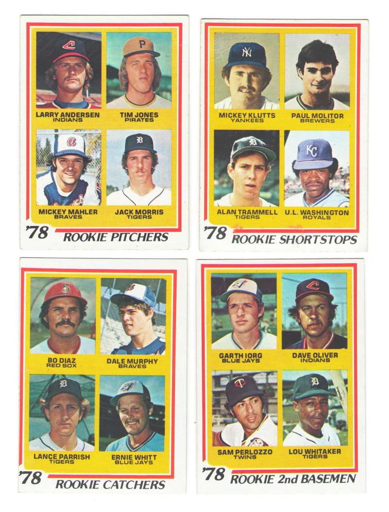 1978 Topps EX Condition - Rookies (11 cards subset) Molitor VG