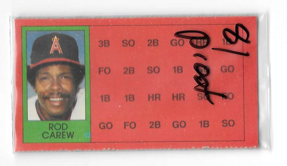 1981 Topps ScratchOff Proofs - CALIFORNIA ANGELS Team Set