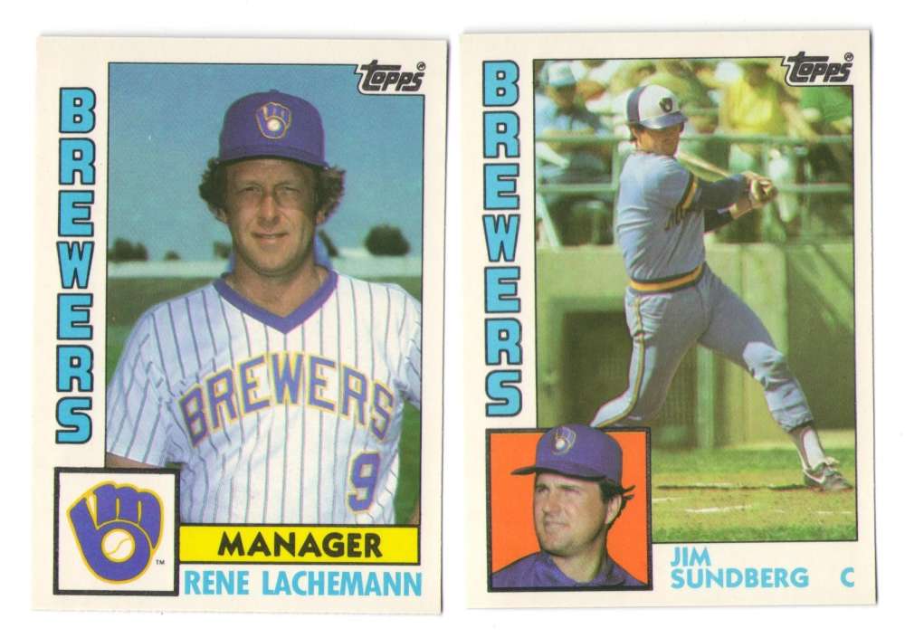 1984 Topps Traded Regular and Tiffany - MILWAUKEE BREWERS Team Set