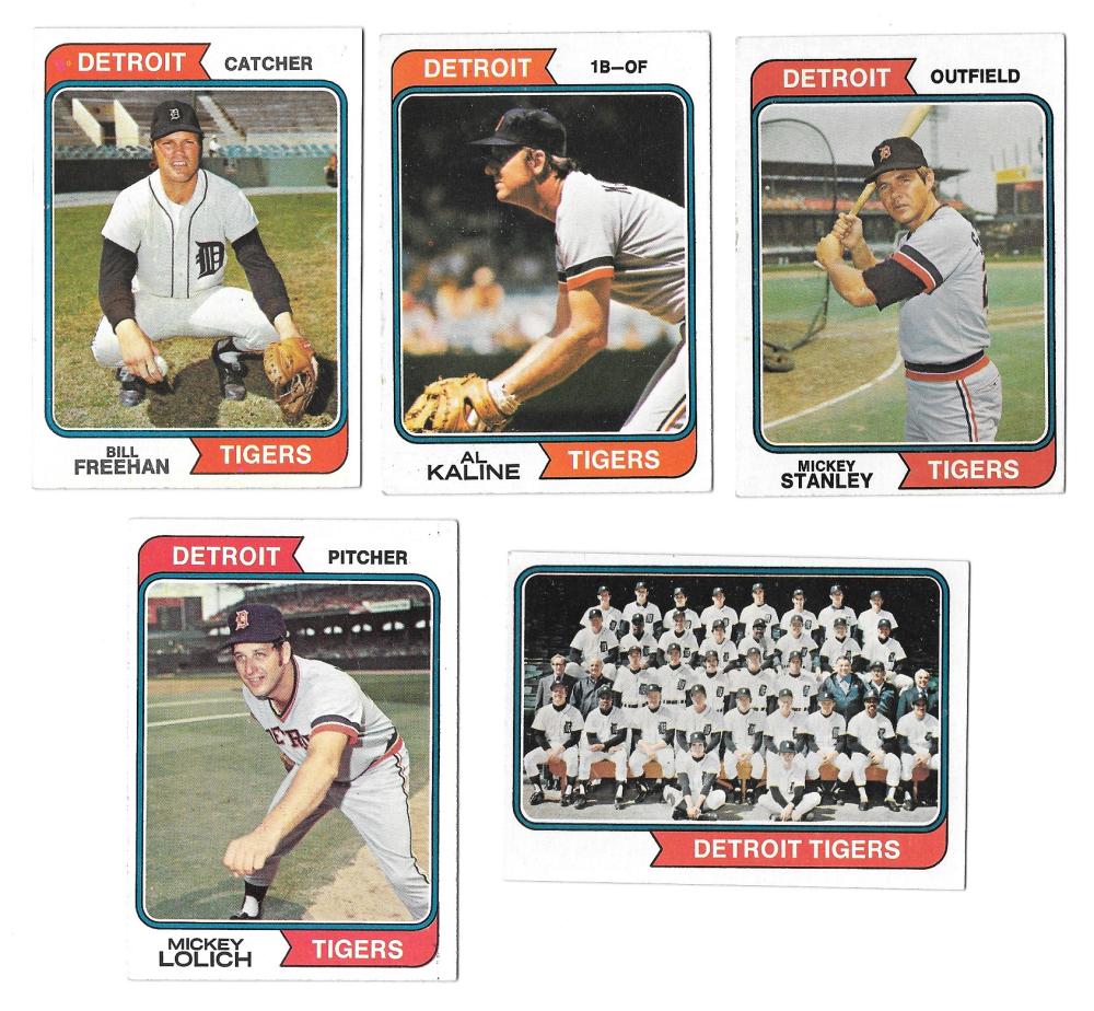 1974 Topps C VG+ condition DETROIT TIGERS Team Set