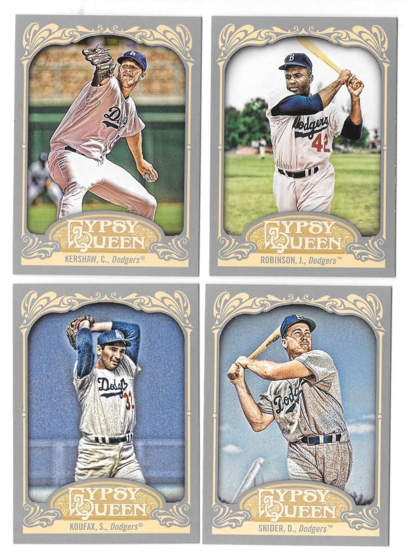 2012 Topps Gypsy Queen - LOS ANGELES DODGERS Team Set