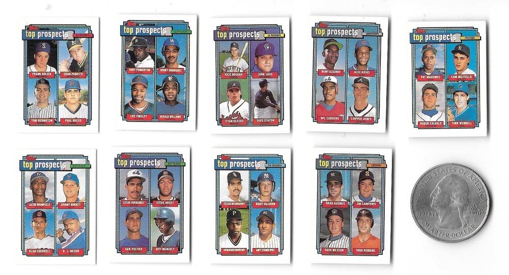 1992 Topps Micro - Top Prospects (9 card subset)