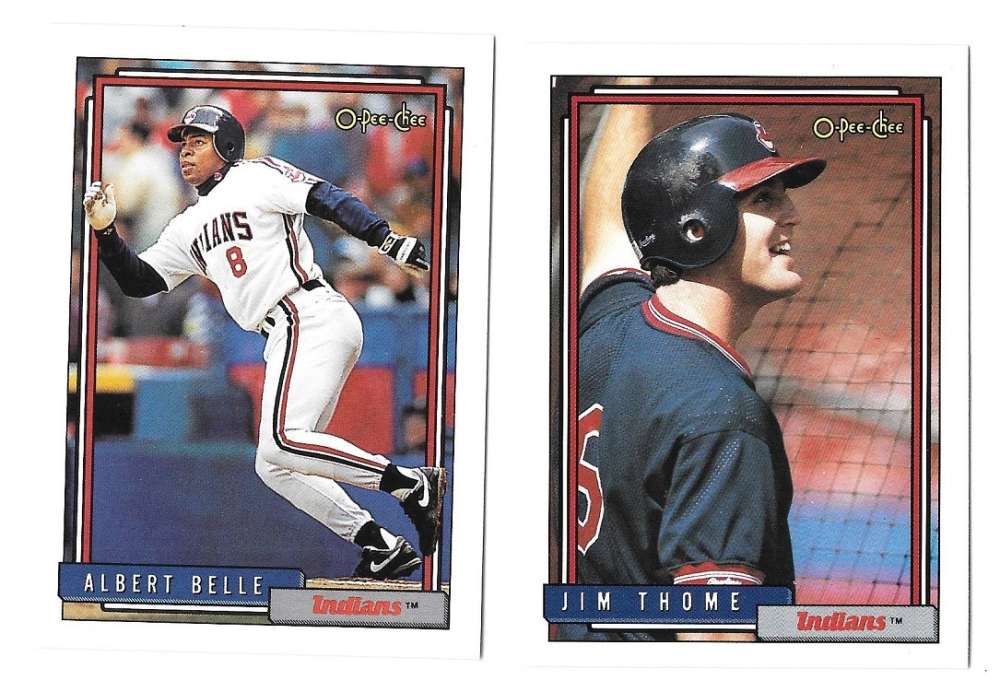 1992 O-Pee-Chee (OPC) - CLEVELAND INDIANS Near Team Set Missing Manny