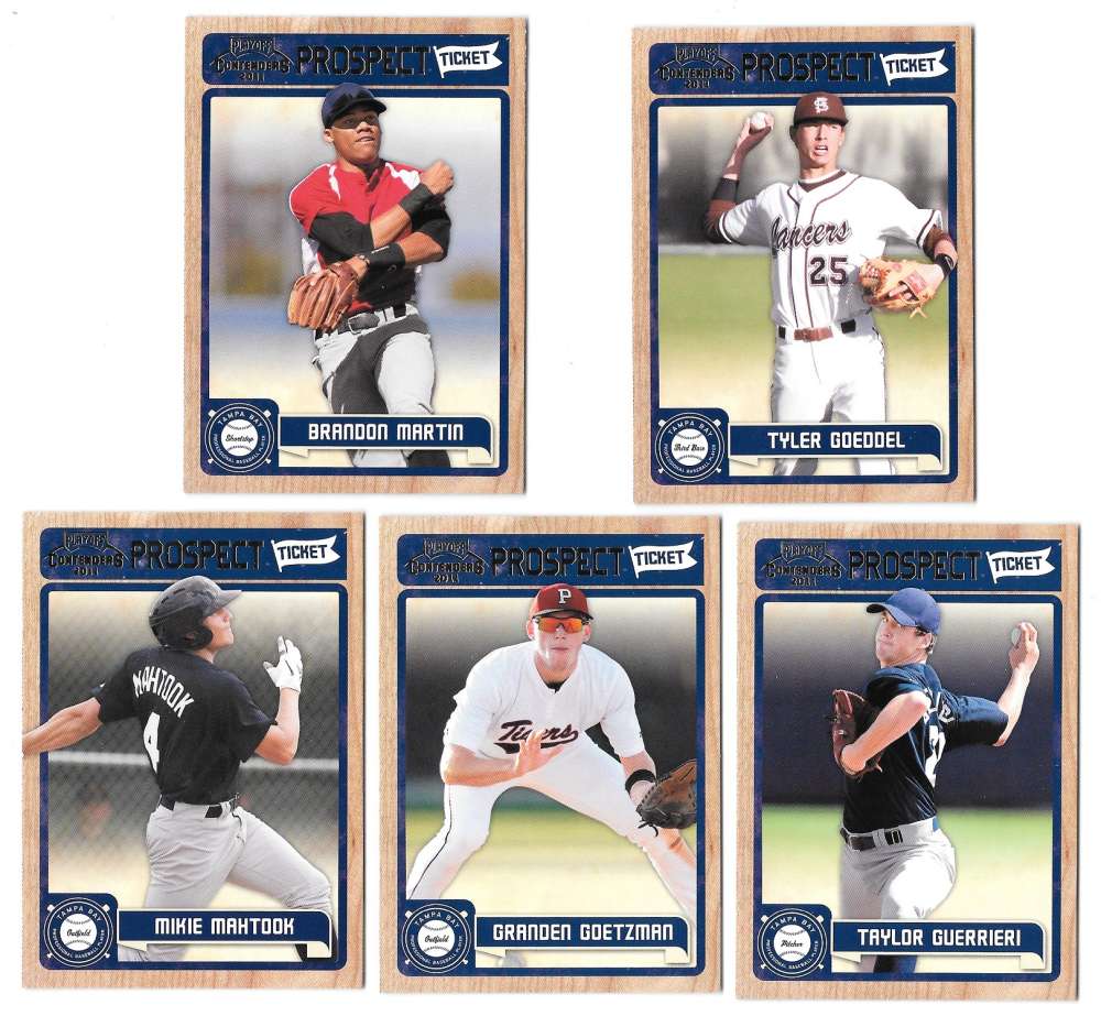2011 Playoff Contenders Prospect Ticket - TAMPA BAY RAYS Team Set