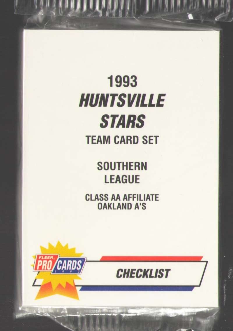1993 Fleer Procards Minor League Team Set - Huntsville Stars (As)