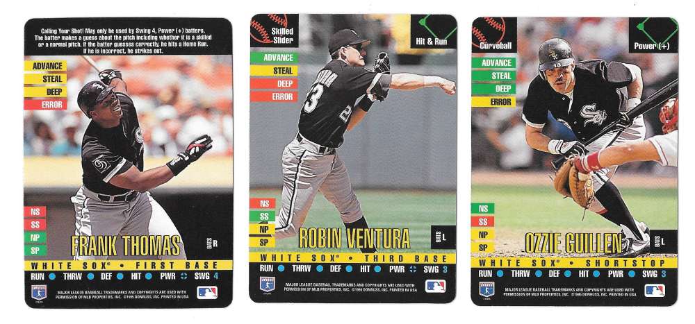 1995 Donruss Top of the Order - CHICAGO WHITE SOX Team Set