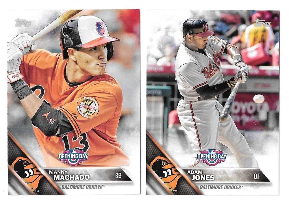 2016 Topps Opening Day - BALTIMORE ORIOLES Team Set 