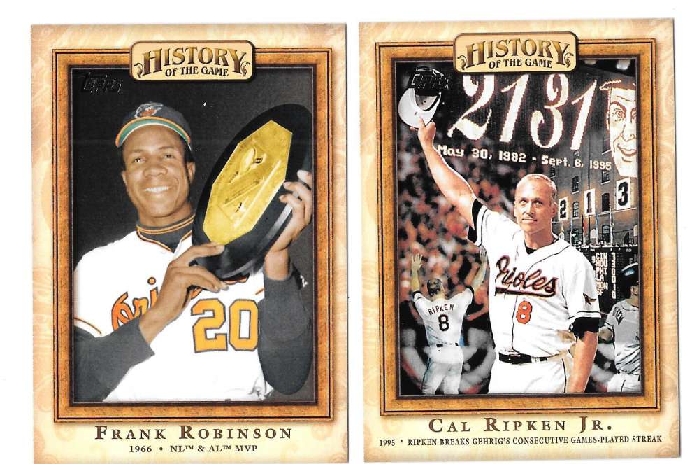 2010 Topps History of the Game - BALTIMORE ORIOLES Team Set