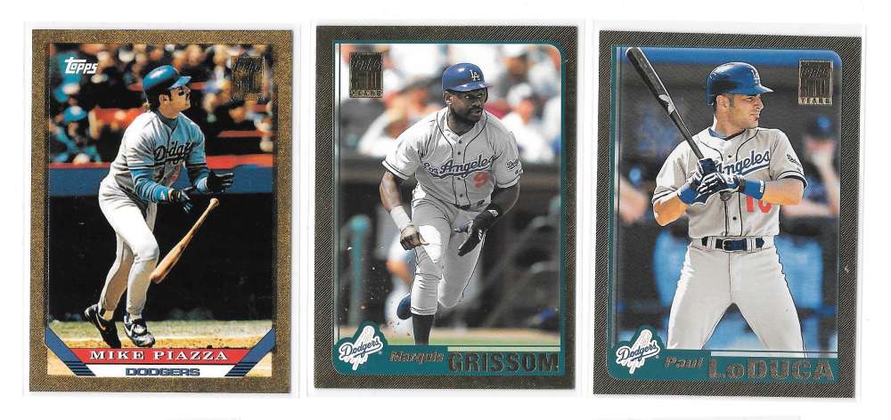 2001 Topps Traded GOLD - LOS ANGELES DODGERS Team Set
