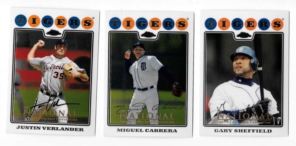 2008 Topps Chrome The National Convention - DETROIT TIGERS Team Set