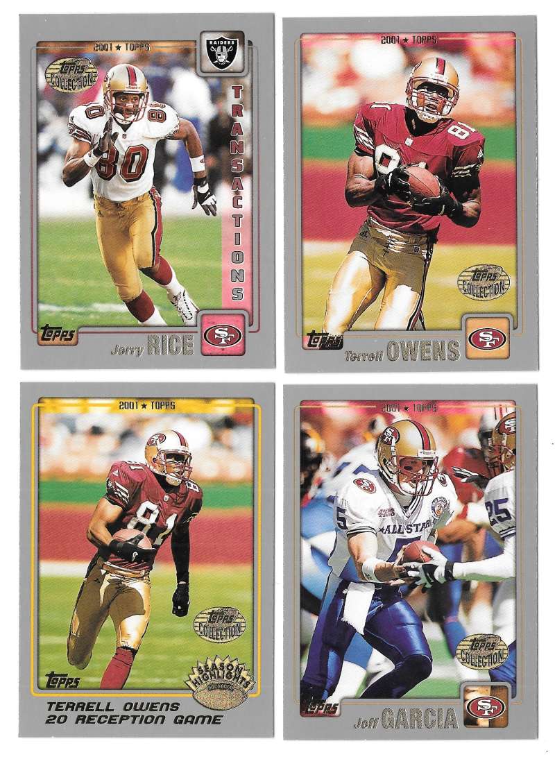 2001 Topps Collections Football Team Set - SAN FRANCISCO 49ERS