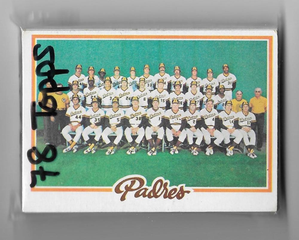 1978 Topps SAN DIEGO PADRES Team Set