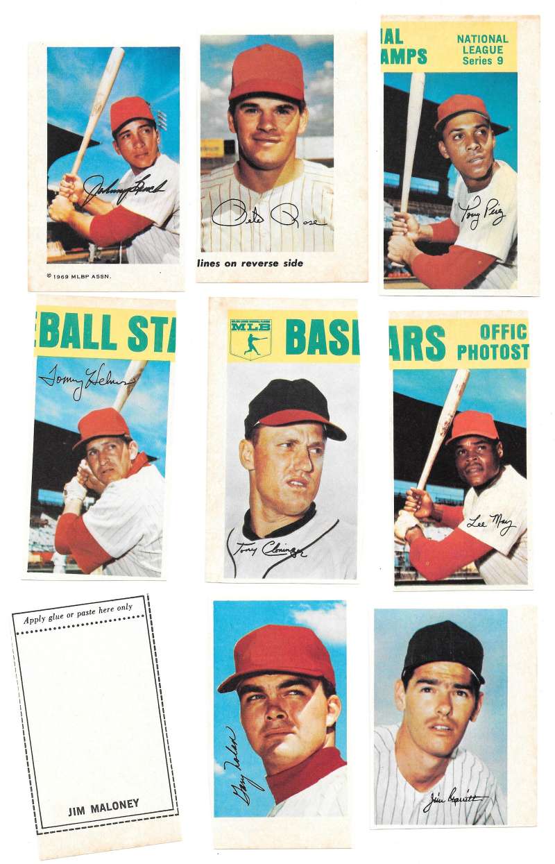 1969 MLB PhotoStamps - CINCINNATI REDS Team Set 