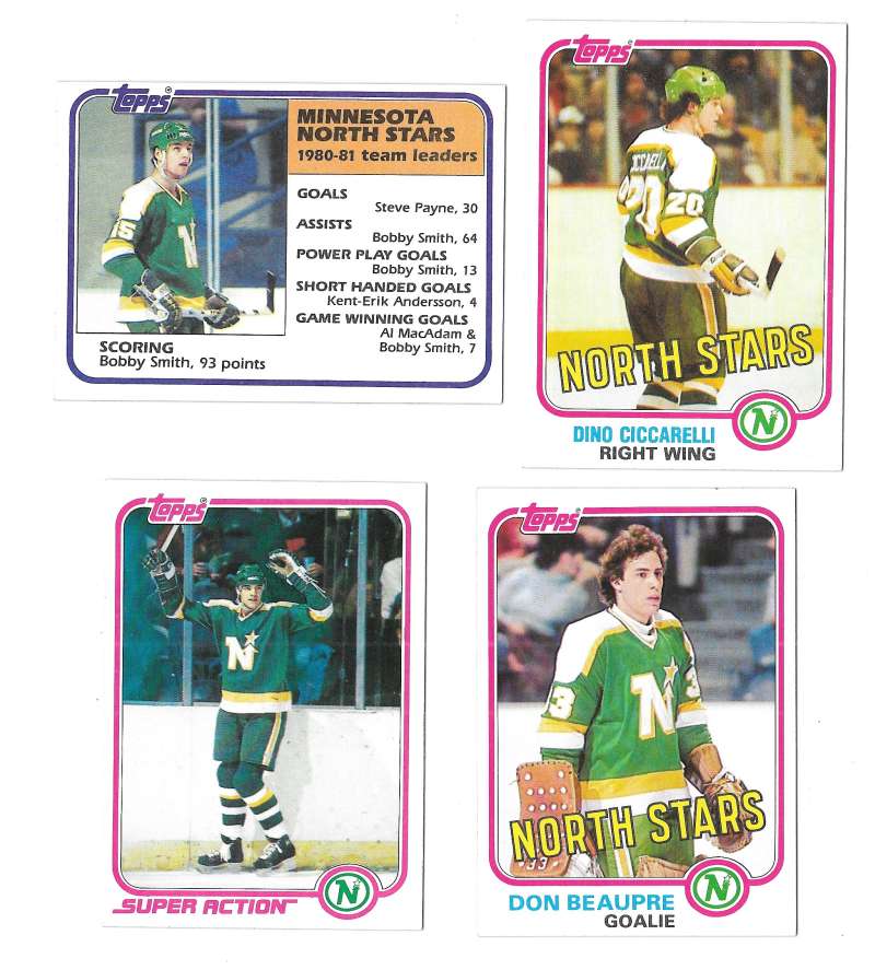 1981-82 Topps Hockey Team Set - Minnesota North Stars