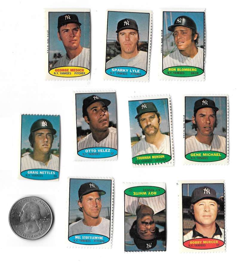 1974 Topps Stamps NEW YORK YANKEES Team Set