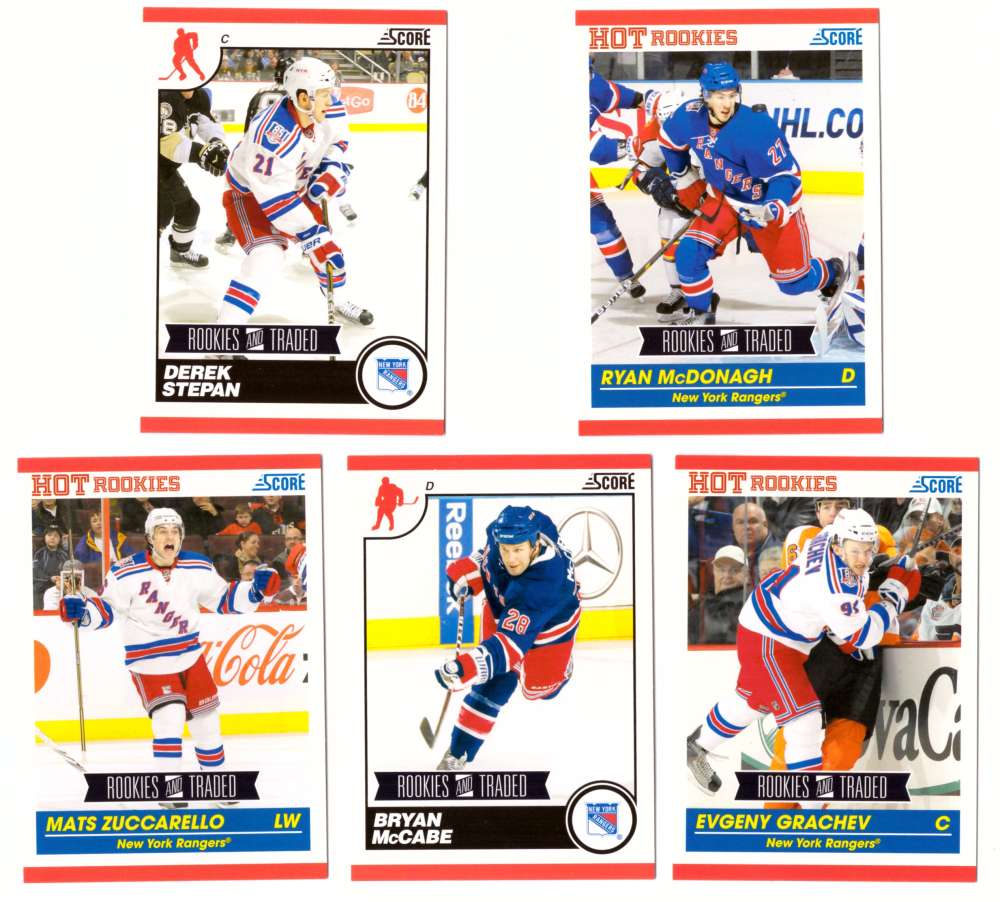 2010-11 Score Rookies and Traded Hockey - New York Rangers