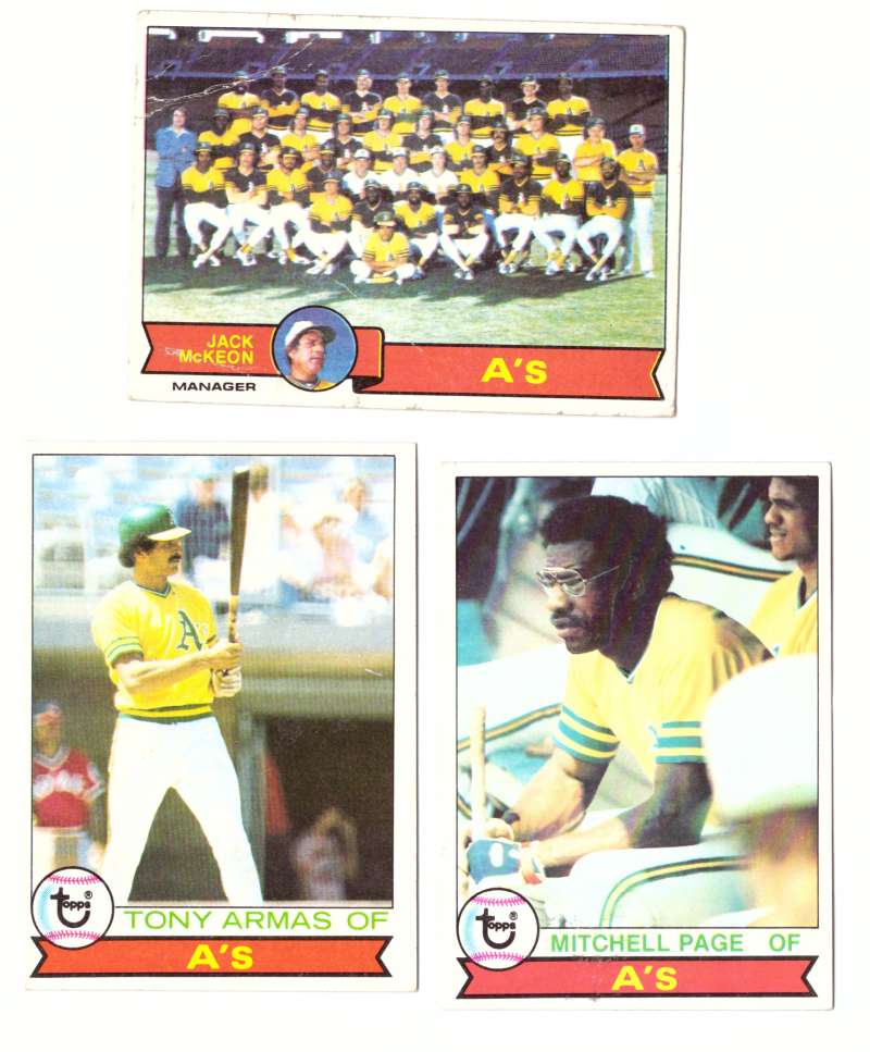 1979 Topps (overall VG+ Condition) - OAKLAND As Team set 