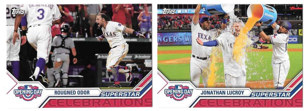 2017 Topps Opening Day Superstar Celebrations - TEXAS RANGERS 