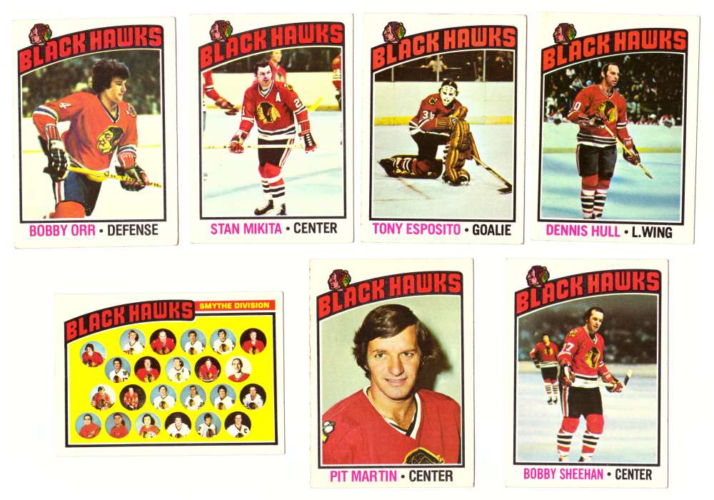 1976-77 Topps Hockey Team Set - Chicago Blackhawks