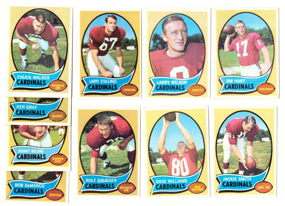 1970 Topps Football (VG Condition Read) Team Set - ST LOUIS CARDINALS