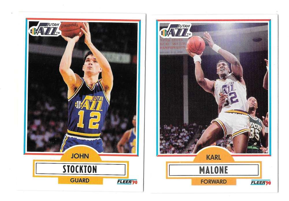 1990-91 Fleer Basketball Team Set - Utah Jazz