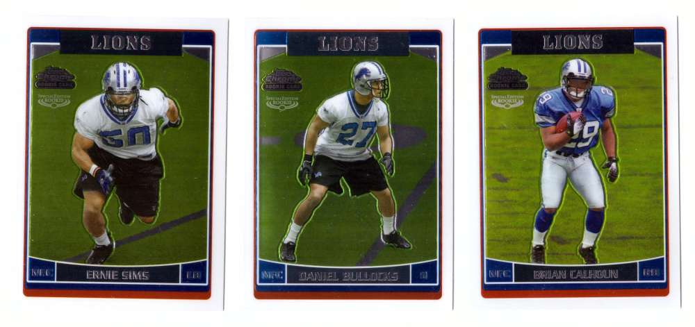 2006 Topps Chrome Special Edition Rookies Football - DETROIT LIONS