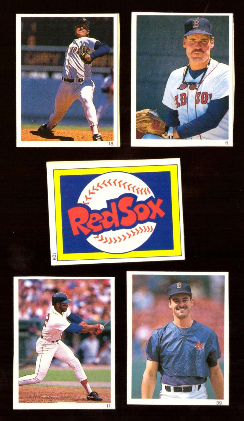 1990 Red Foley Stickers - BOSTON RED SOX Team Set 