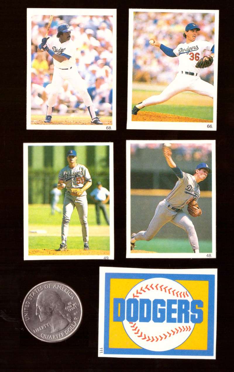 1990 Red Foley Stickers - LOS ANGELES DODGERS Team Set 