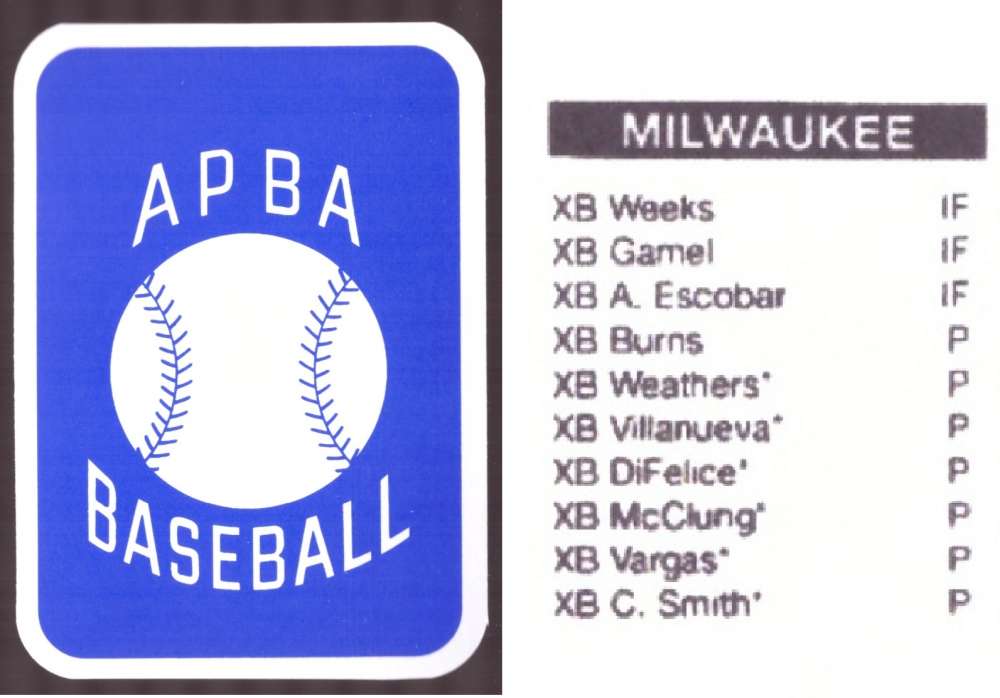 2009 APBA Season XB Player 10 cards - MILWAUKEE BREWERS Team Set