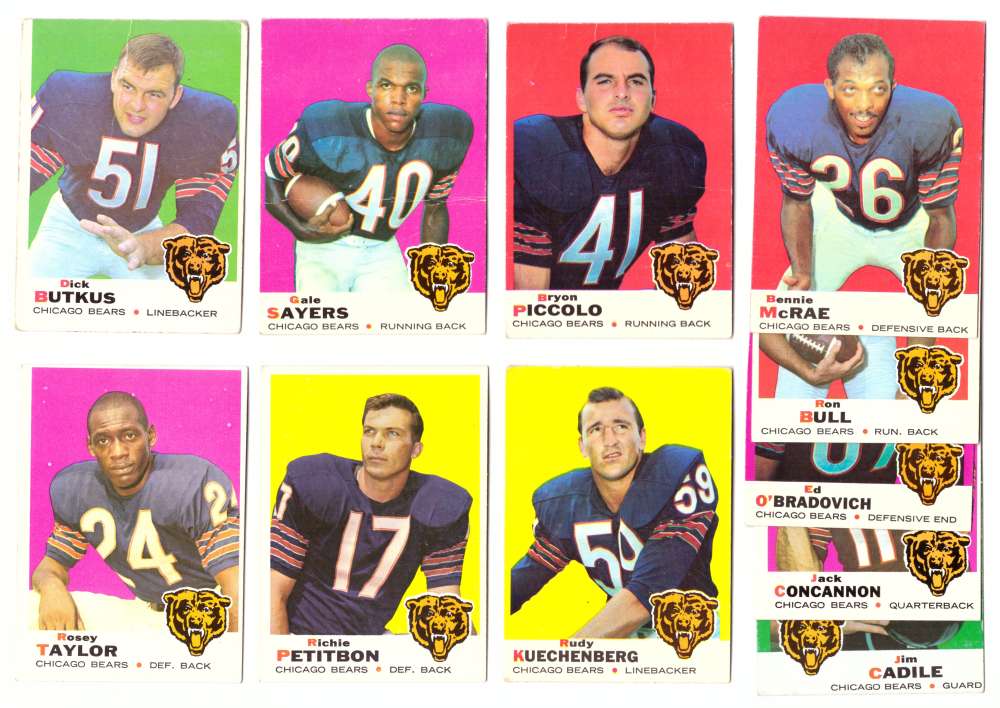 1969 Topps Football Team Set - CHICAGO BEARS