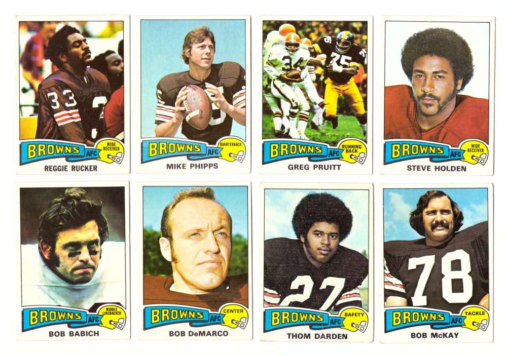 1975 Topps Football Tam Set (B) (EX Condition) - CLEVELAND BROWNS