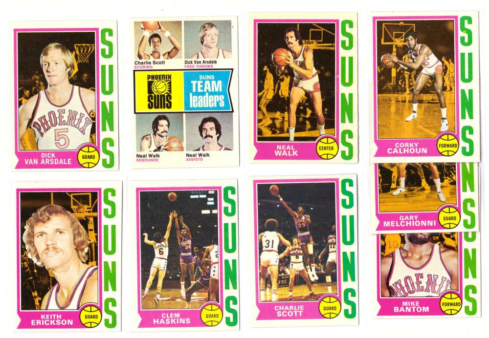 1974-75 Topps Basketball Team Set - Phoenix Suns