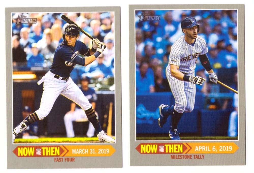 2019 Topps Heritage Now and Then - MILWAUKEE BREWERS 