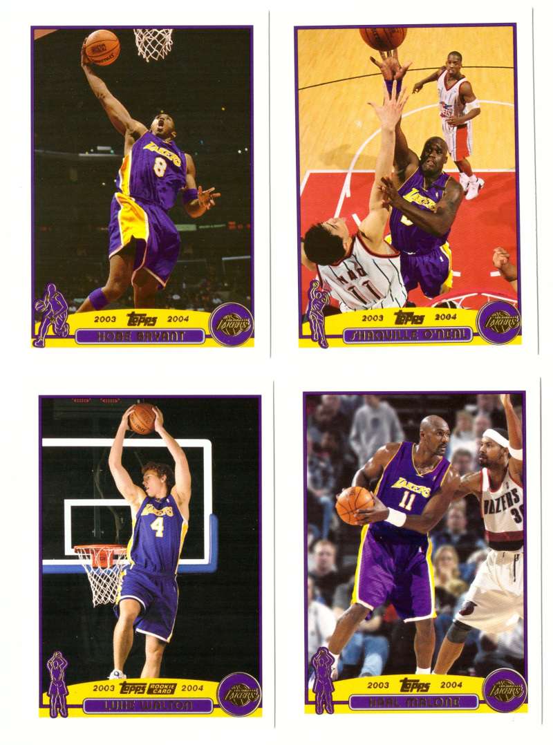 2003-04 Topps Collection (1-265) Basketball Team Set - Los Angeles Lakers