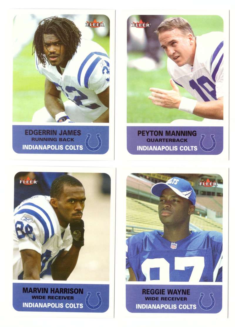 2002 Fleer Tradition Football Team Set - INDIANAPOLIS COLTS