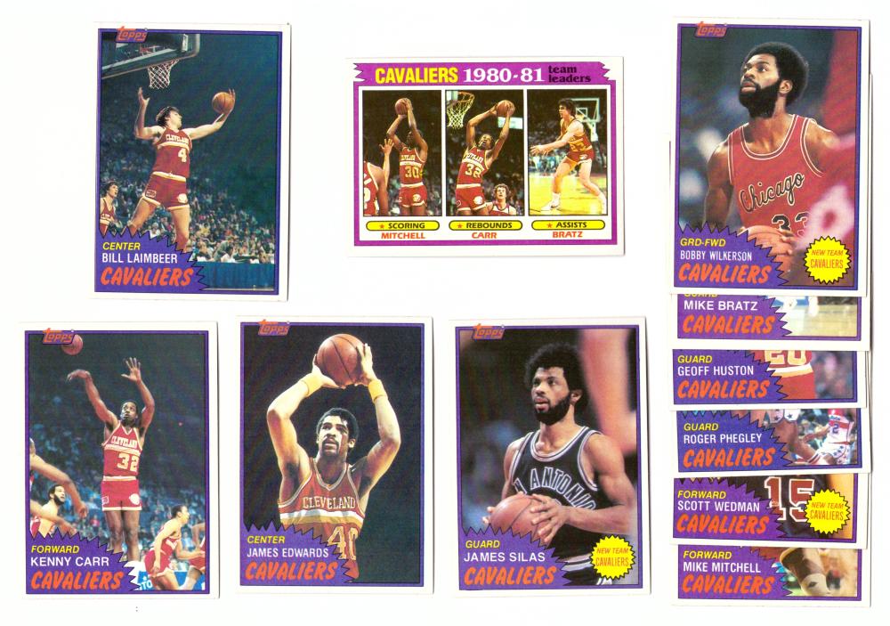 1981-82 Topps Basketball Team Set (EX+ Conditon) - Cleveland Cavaliers