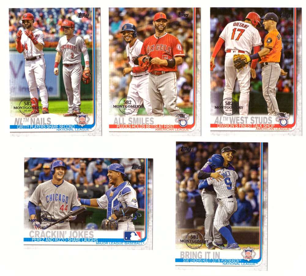 2019 Topps 582 Montgomery - Combo Cards 5 card lot